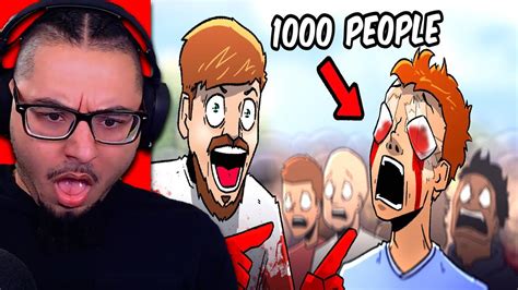 Avocado Animations Mr Beast Blinds People Reaction Youtube