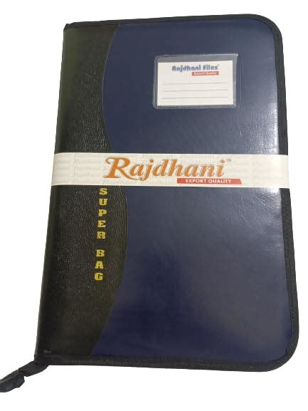 Rajdhani Files Document and Certificates Holder Cum Chain File Bag 20 Inner Leafs Colour (Dark ...