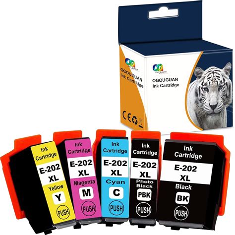 Ouguan Lot De 5 Remplacement Pour EPSON 202 202 X L Cartouches D Encre