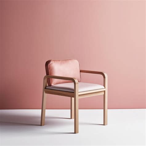 Premium Ai Image Photo A Studio Shot Of A Stylish Modern Wooden Chair