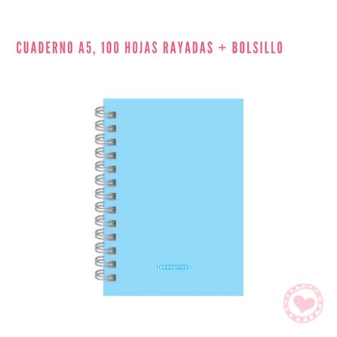 Cuaderno A T D Rayado Bp Punto Cero Pastel Celeste Mumi