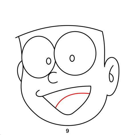 Nobita Face Coloring Page From Doraemon - Drawing Gallery