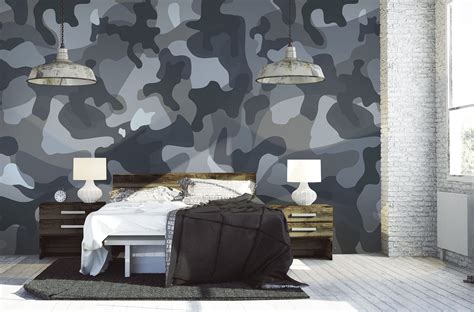 Carta Da Parati Moderna Camoufla Cm Lgd D Cor Mural Sur