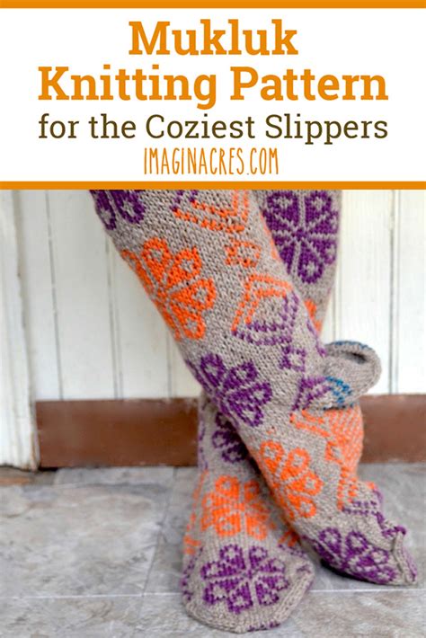 Mukluk Slipper Socks Knitting Pattern: With this pattern, you'll get ...