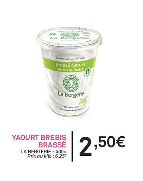 Promo Yaourt Brebis Brass La Bergerie Chez Le Grand Panier Bio