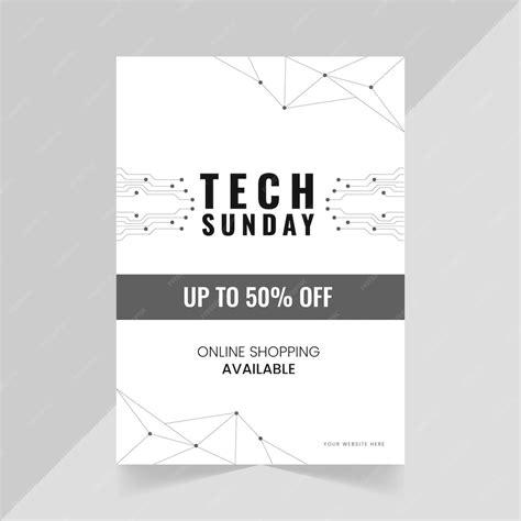 Premium Vector Tech Sunday Up To 50 Off Sale Flyer Design Template In