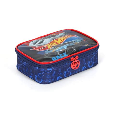 Estojo Retangular Infantil Hot Wheels Luxcel Sortido