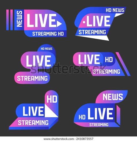 Collection Live Stream Logo Youtube Live Stock Vector (Royalty Free ...