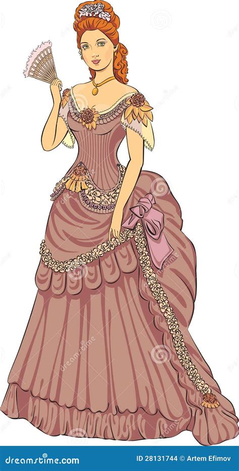 Victorian Fashioned Lady Stock Vector Illustration Of Period 28131744