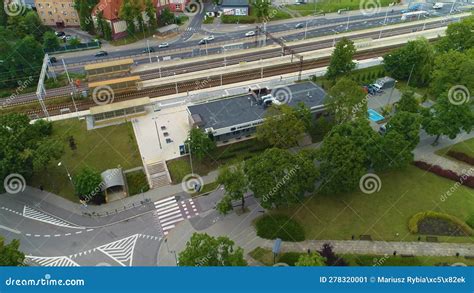 Western Railway Station Olsztyn Zachodni Dworzec Kolejowy Aerial View