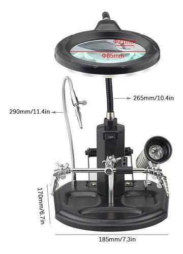 Suporte Lupa Led Garra Para Ferro Solda De Bancada Frete grátis