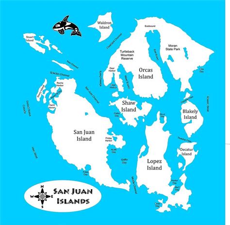 San Juan Islands - Coastal Map - laser cut wood map | San juan islands ...