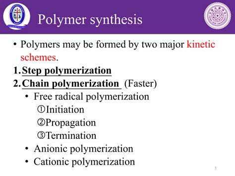 CHAPTER 9 Kinetics Of Chain And Step Growth Polymerization PPT