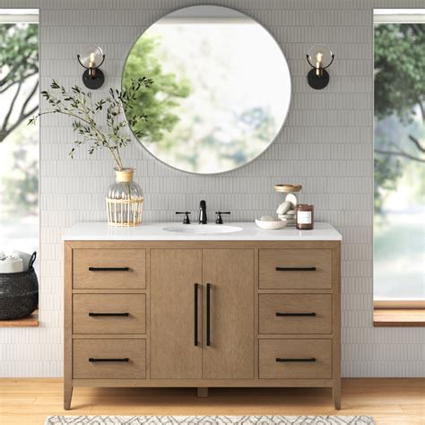 Highbury Furnishings Alsup 54 Single Bathroom Vanity With Quartz Top