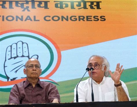 Congress' Jairam Ramesh during a press conference