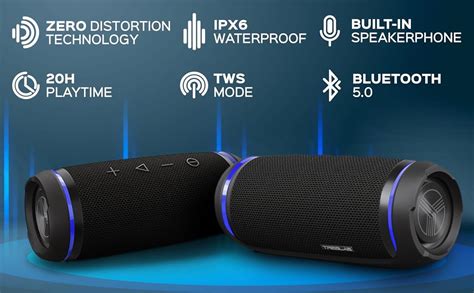 Amazon TREBLAB HD77 Bluetooth Speaker Loud 360 HD Surround