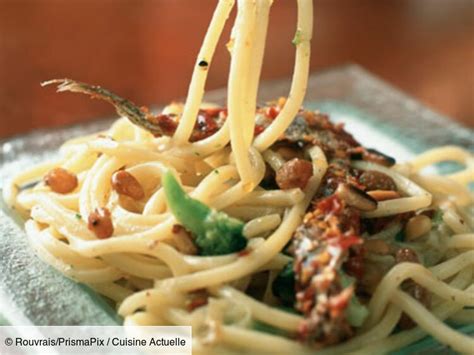 Spaghettis aux sardines découvrez les recettes de Cuisine Actuelle