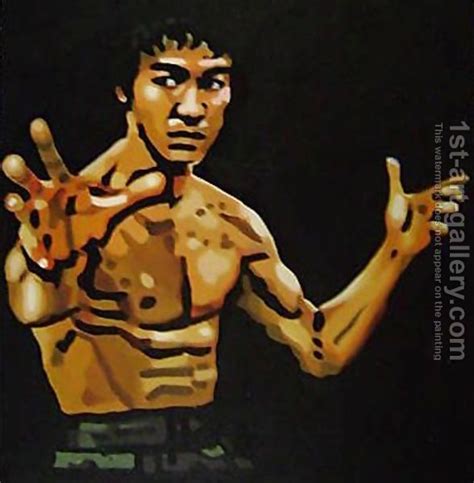 Bruce Lee Fight Stance Painting By Pop Art Reproduction 1st Art