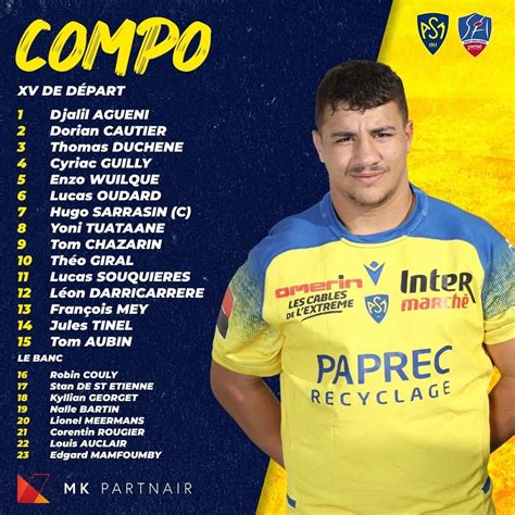 ASM Rugby on Twitter 𝙇𝙖 𝘾𝙤𝙢𝙥𝙤 Espoirs face aux Champions de