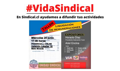 Sindical Cl Unidad Sindical Invita A Taller Liquidaci N De