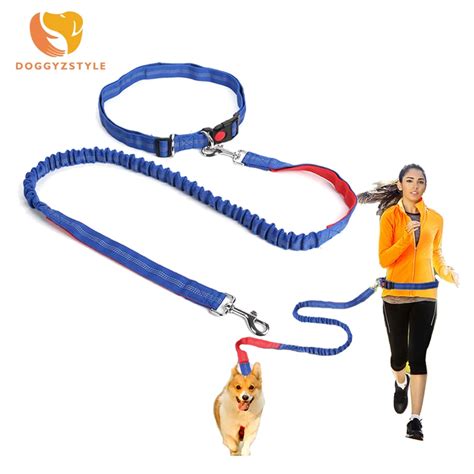 Dog Leash Running Double Elasticity Hand Freely Rope Nylon Sports