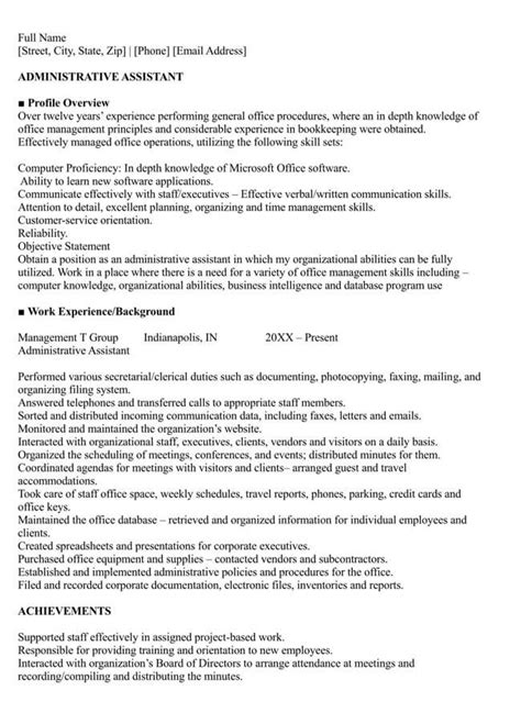 Administrative Assistant Resume 20 Best Examples Tips