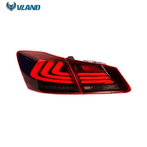 Vland Led Tail Lights Red Rear Lamps For 2013 2015 Honda Accord 4 Door Sedan Ebay