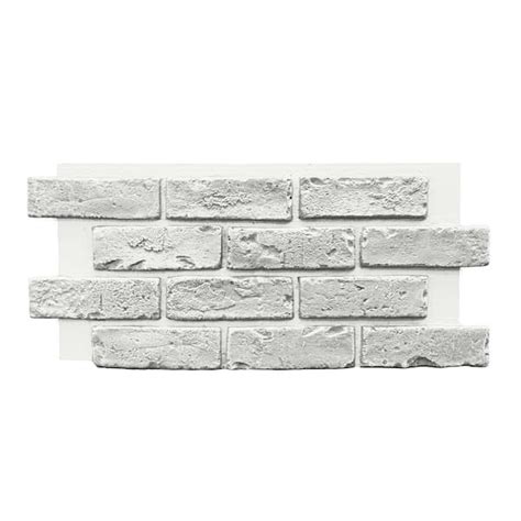 Genstone White Brick In X In Brick Veneer Siding Panel