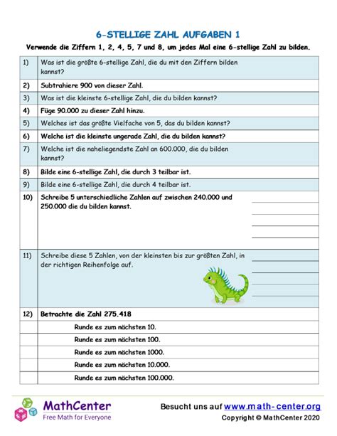 Vierte Klasse Arbeitsbl Tter Logikr Tsel Math Center