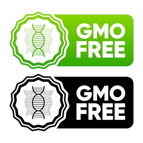 Premium Vector Gmo Free Icons The Concept Of Healthy Natural Organic