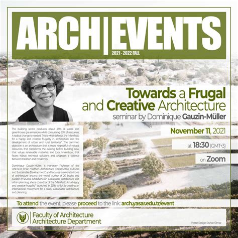 Seminar, Towards a Frugal and Creative Architecture – Yaşar University