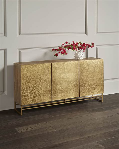 Hooker Furniture Brass Foil Entertainment Center | Horchow