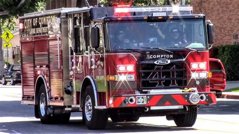 New Engine Compton Fire Dept Engine 41 Responding Youtube