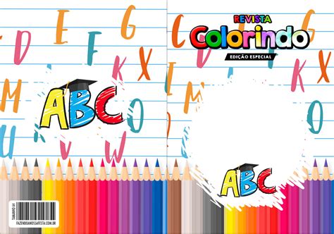 Capa Livrinho Para Colorir Formatura ABC Fazendo A Nossa Festa