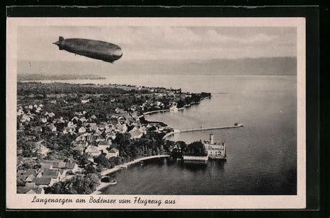 Ak Langenargen A B Fliegeraufnahme Der Stadt Am Bodensee Mit