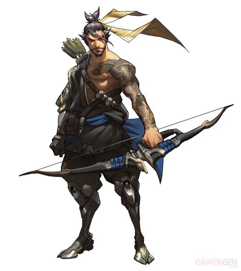 Overwatch Hanzo Artwork 2d Character Character Design Male Character