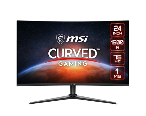 G243CV Curved Gaming Monitor - 24 Inch, 1ms Response Time, 1500R, 75Hz ...