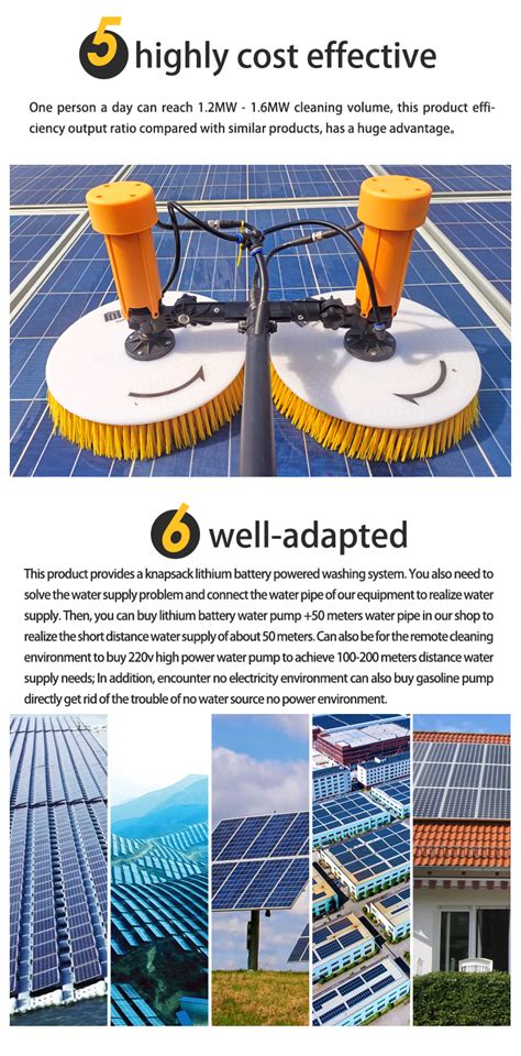 Solar Panels Cleaner Machine Robot Double Head Solar Panel Cleaning