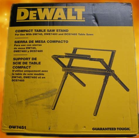 DeWalt DW7450 Portable Table Saw Stand for DW745, Table Saws (only ...