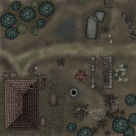 Battlemap Abandoned Village By Battlemaps4free On Deviantart