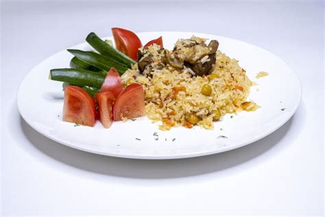 Pilaf With Lamb Rice With Meat In Uzbek Style Pilaf In Azerbaijan