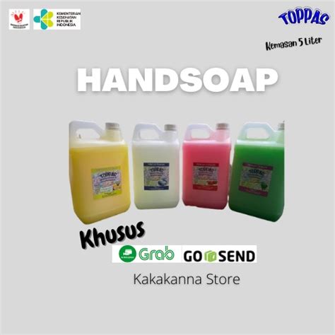 Jual Toppas Sabun Cuci Tangan 5 Liter Handsoap 5 Liter Apel Jasmine