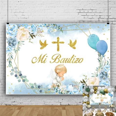 Amazon Lexfvpoo Mi Bautizo Baptism Backdrop X Ft First Holy