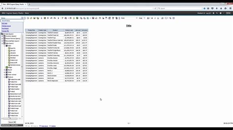 IBM Cognos Query Studio Training Sorting Lists Demo 1 2 Cresco