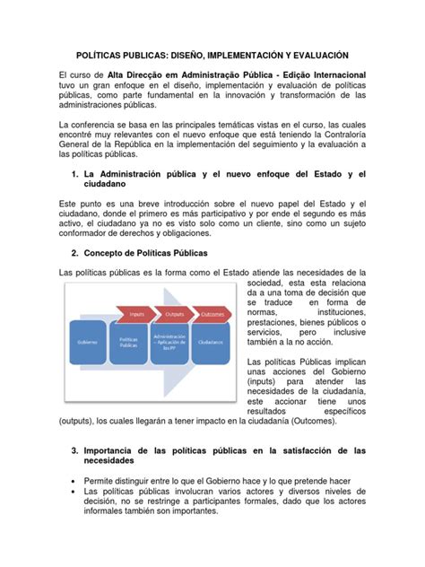 Políticas Publicas Diseño Implementación Y Evaluación Administración Pública Política