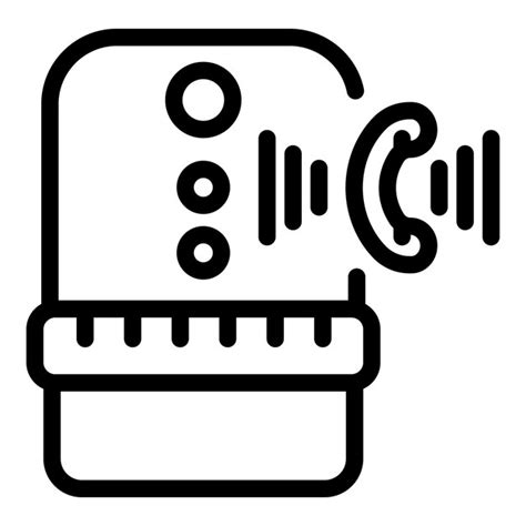 Vector De Contorno De Icono De Altavoz De Control Automático Comando De Llamada Inalámbrico