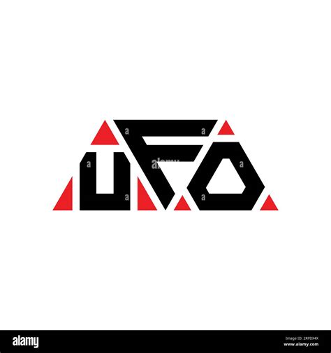 UFO triangle letter logo design with triangle shape. UFO triangle logo ...