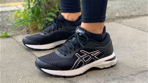 Womens Asics Gel Kayano 25 Black Glacier Grey Youtube