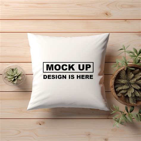 Premium Psd Cushion Mockup White Pillow Mockup