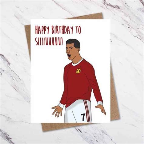 Cristiano Ronaldo Birthday Card Etsy Canada Ronaldo Birthday